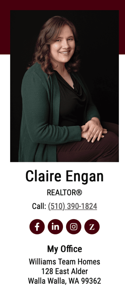 Claire Engan, realtor, walla walla washington.